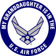 My Granddaughter Is In The U.s Air Force 3.5" Clear Decal Stickers and Decals BP-0783