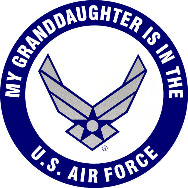 My Granddaughter Is In The U.s Air Force 3.5" Clear Decal Stickers and Decals BP-0783