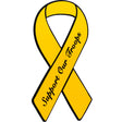 Support Our Troops Yellow Ribbon 8" Magnet Stickers and Decals BP-0797