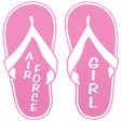 Air Force Girl Pink Flip Flops 4" Vinyl Transfer Stickers and Decals BP-0823