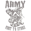 Army First To Strike 12" Vinyl Transfer Stickers and Decals BP-0847