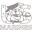 U.S Marine Bulldog 12" Vinyl Transfer Stickers and Decals BP-0851