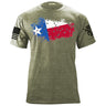 Bullet Hole Texas Flag Ripped T-Shirt Shirts YFS.5.010.1.MGT.1