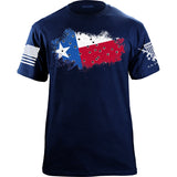 Bullet Hole Texas Flag Ripped T-Shirt Shirts YFS.5.010.1.NYT.1