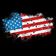 Bullet Hole USA Flag Ripped T-Shirt Shirts 