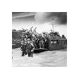 WWII Beach Landing - 8 x 8 Vintage Canvas Print Canvas Prints 