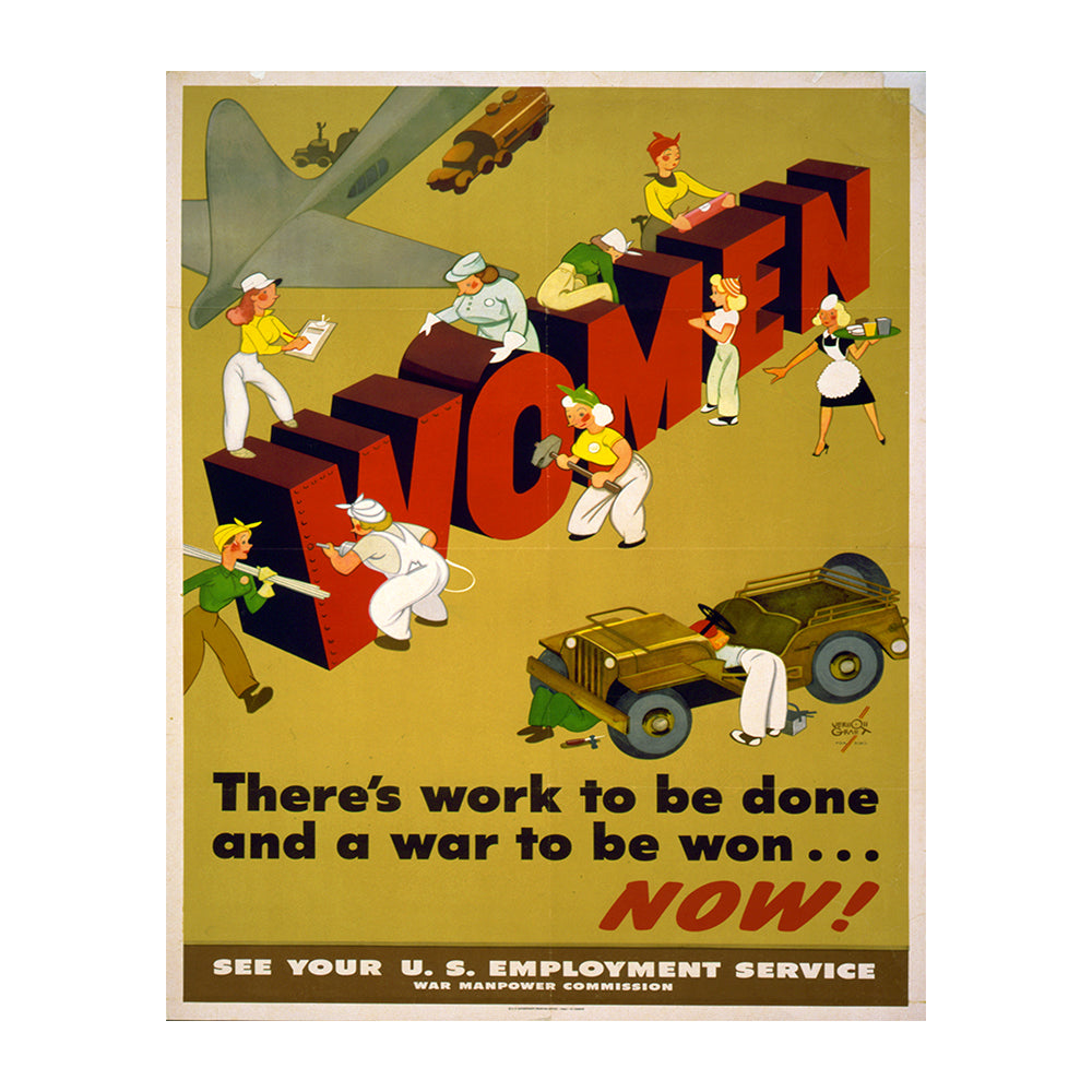 Women of War - 8 x 10 Vintage Canvas Print Canvas Prints 