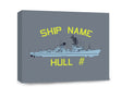 Customizable Navy Ship Class Wrapped Canvas Canvas Prints 