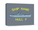 Customizable Navy Ship Class Wrapped Canvas Canvas Prints CGW.0055.GY