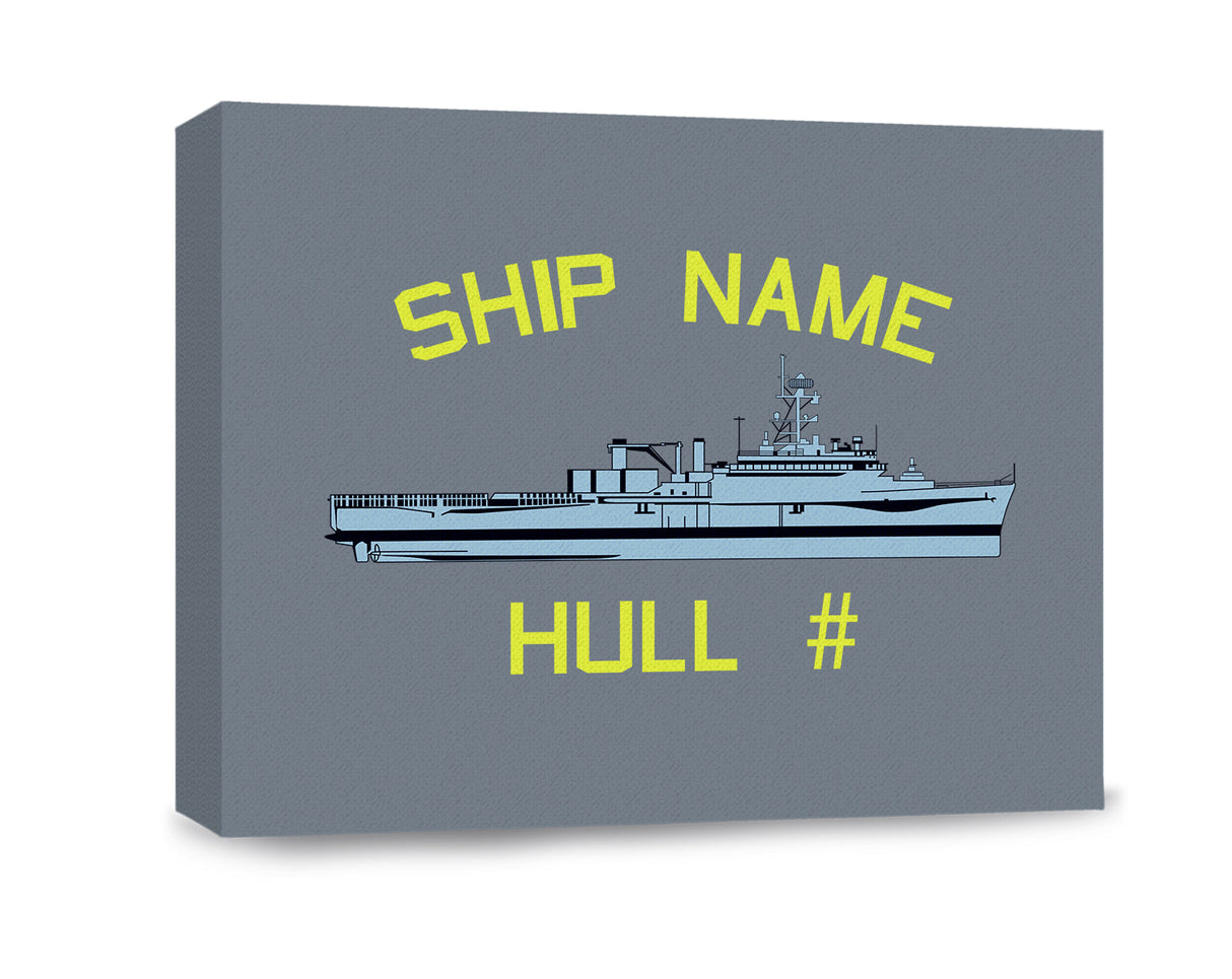 Customizable Navy Ship Class Wrapped Canvas Canvas Prints CGW.0058.GY