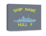 Customizable Navy Ship Class Wrapped Canvas Canvas Prints CGW.0059.GY