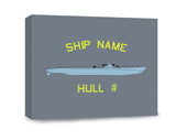 Customizable Navy Ship Class Wrapped Canvas Canvas Prints CGW.0060.GY