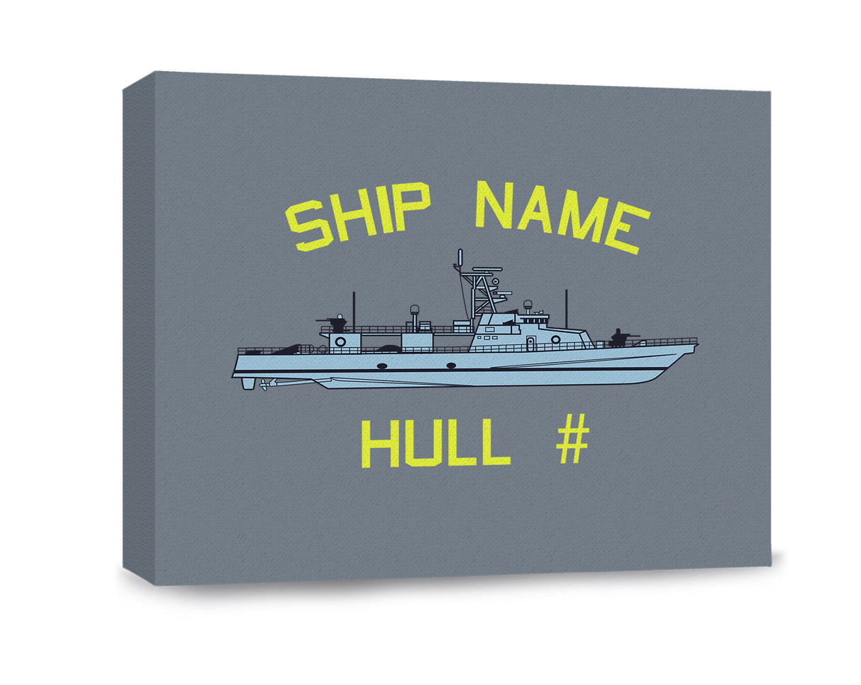 Customizable Navy Ship Class Wrapped Canvas Canvas Prints CGW.0062.GY