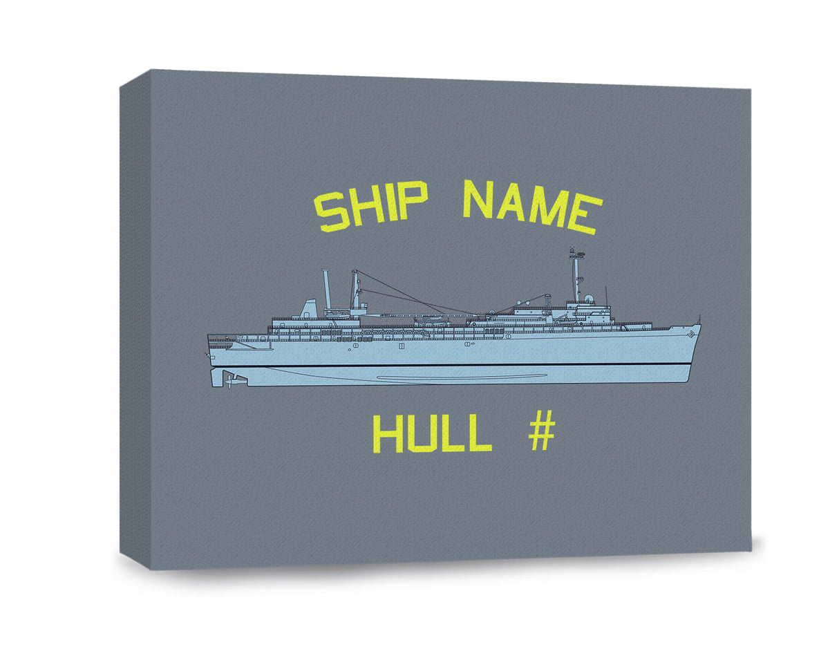 Customizable Navy Ship Class Wrapped Canvas Canvas Prints CGW.0063.GY