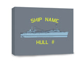 Customizable Navy Ship Class Wrapped Canvas Canvas Prints CGW.0063.GY