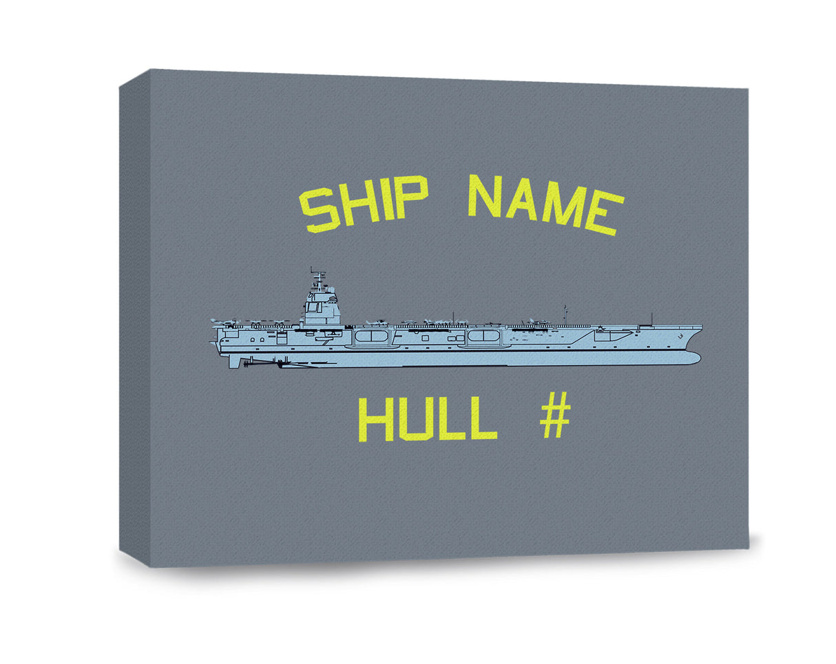 Customizable Navy Ship Class Wrapped Canvas Canvas Prints CGW.0064.GY