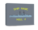 Customizable Navy Ship Class Wrapped Canvas Canvas Prints CGW.0065.GY