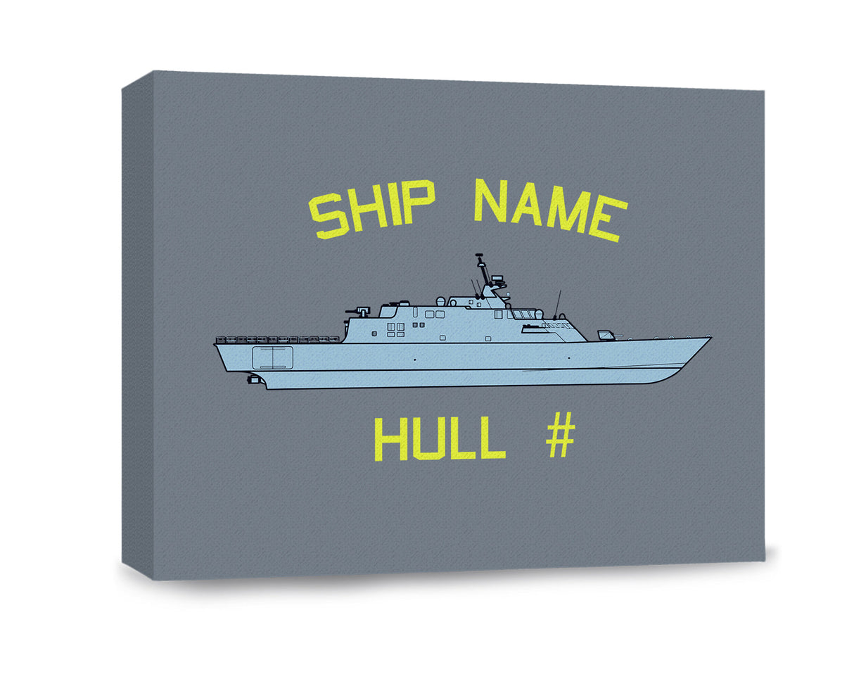 Customizable Navy Ship Class Wrapped Canvas Canvas Prints CGW.0066.GY