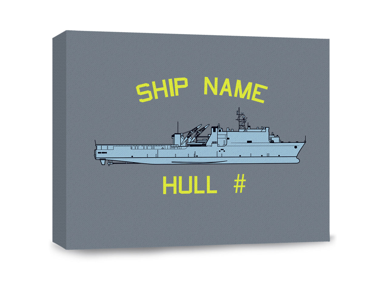 Customizable Navy Ship Class Wrapped Canvas Canvas Prints CGW.0067.GY