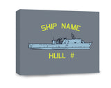 Customizable Navy Ship Class Wrapped Canvas Canvas Prints CGW.0067.GY