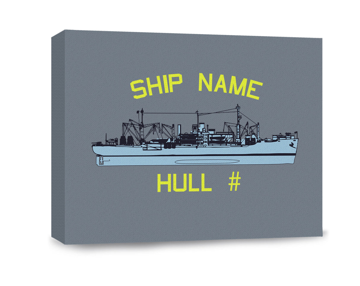 Customizable Navy Ship Class Wrapped Canvas Canvas Prints CGW.0068.GY