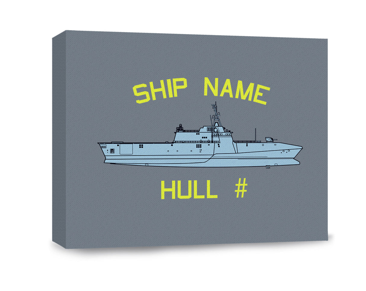 Customizable Navy Ship Class Wrapped Canvas Canvas Prints CGW.0069.GY