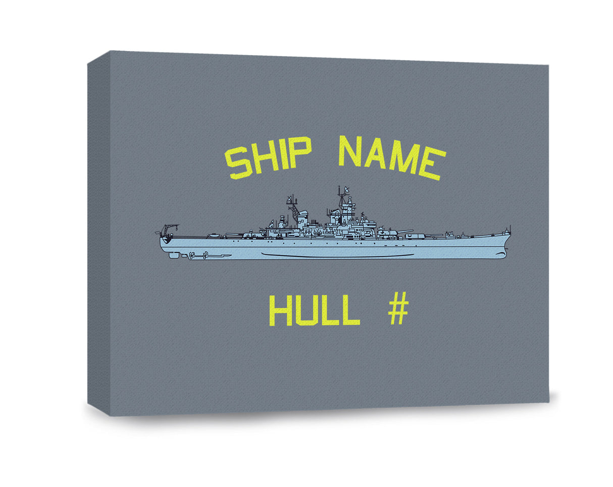 Customizable Navy Ship Class Wrapped Canvas Canvas Prints CGW.0070.GY