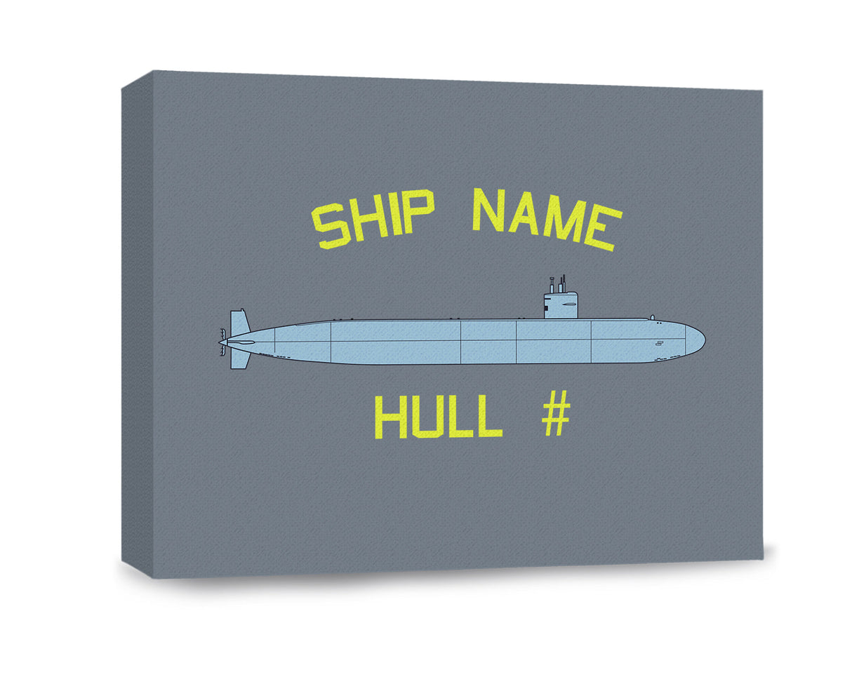 Customizable Navy Ship Class Wrapped Canvas Canvas Prints CGW.0071.GY