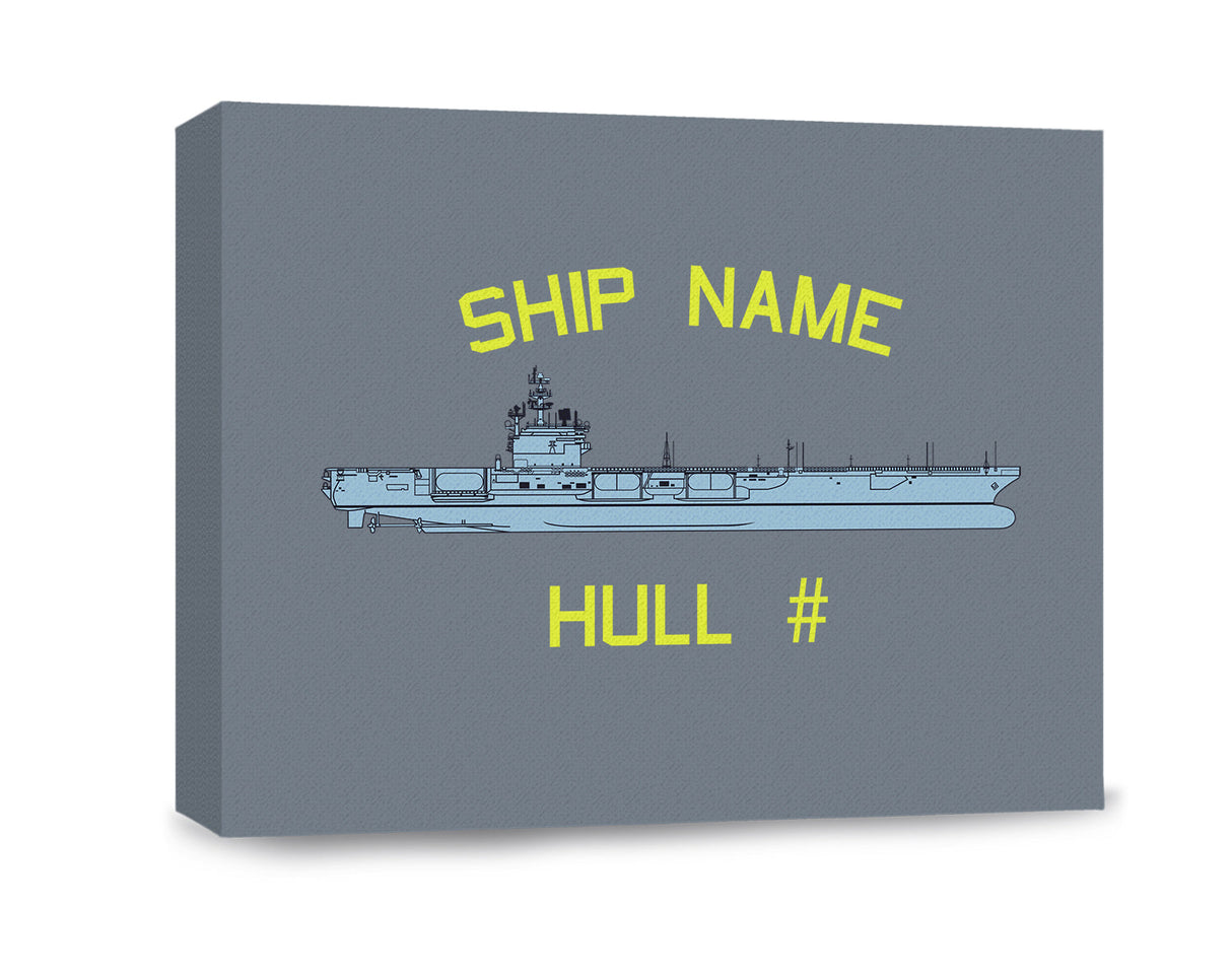 Customizable Navy Ship Class Wrapped Canvas Canvas Prints CGW.0072.GY