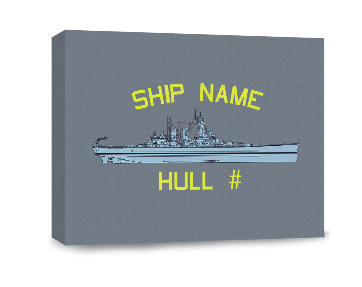 Customizable Navy Ship Class Wrapped Canvas Canvas Prints CGW.0073.GY