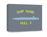 Customizable Navy Ship Class Wrapped Canvas Canvas Prints CGW.0074.GY