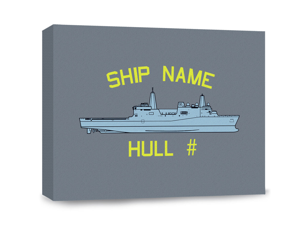 Customizable Navy Ship Class Wrapped Canvas Canvas Prints CGW.0075.GY