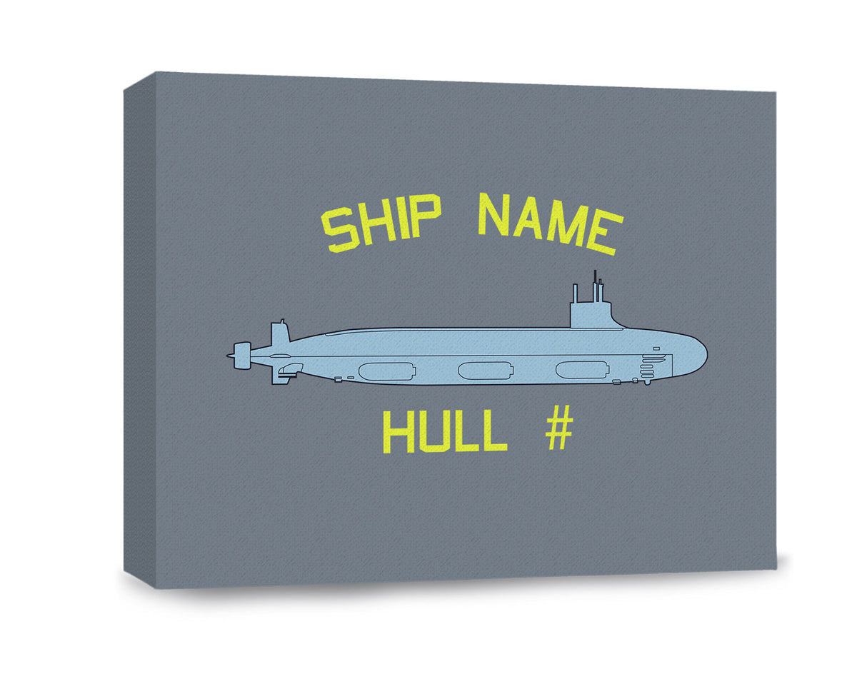 Customizable Navy Ship Class Wrapped Canvas Canvas Prints CGW.0076.GY