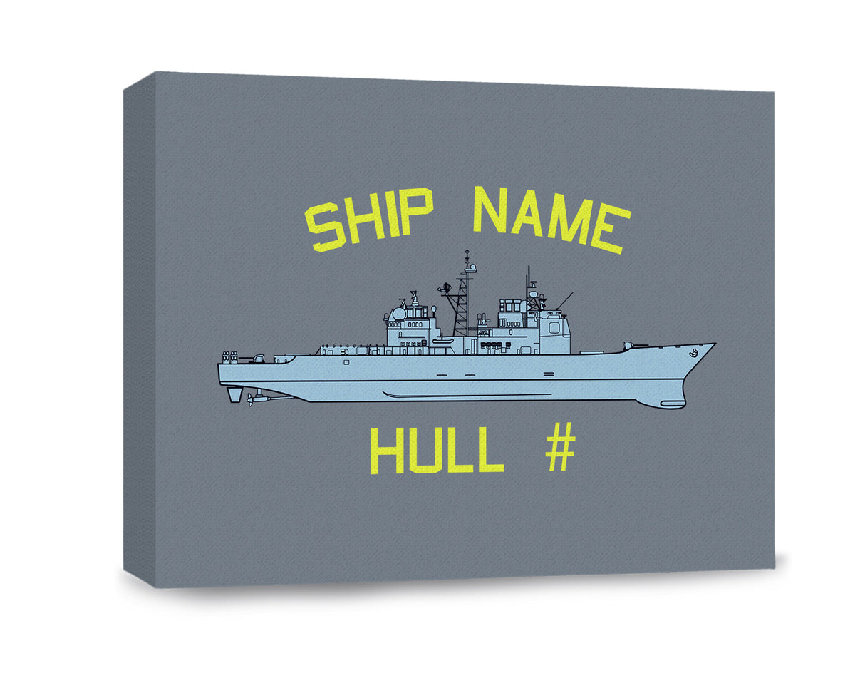 Customizable Navy Ship Class Wrapped Canvas Canvas Prints CGW.0077.GY