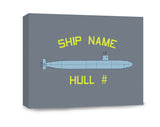 Customizable Navy Ship Class Wrapped Canvas Canvas Prints CGW.0078.GY