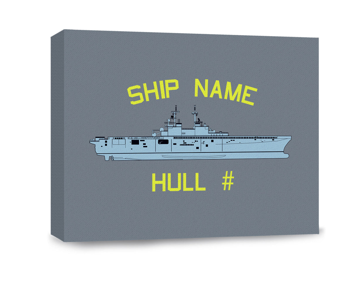 Customizable Navy Ship Class Wrapped Canvas Canvas Prints CGW.0079.GY