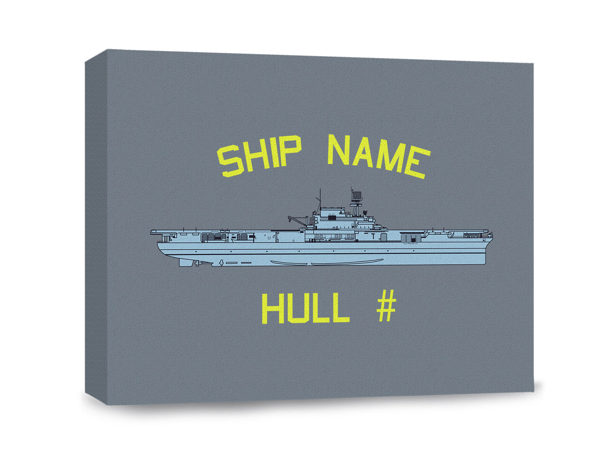 Customizable Navy Ship Class Wrapped Canvas Canvas Prints CGW.0081.GY