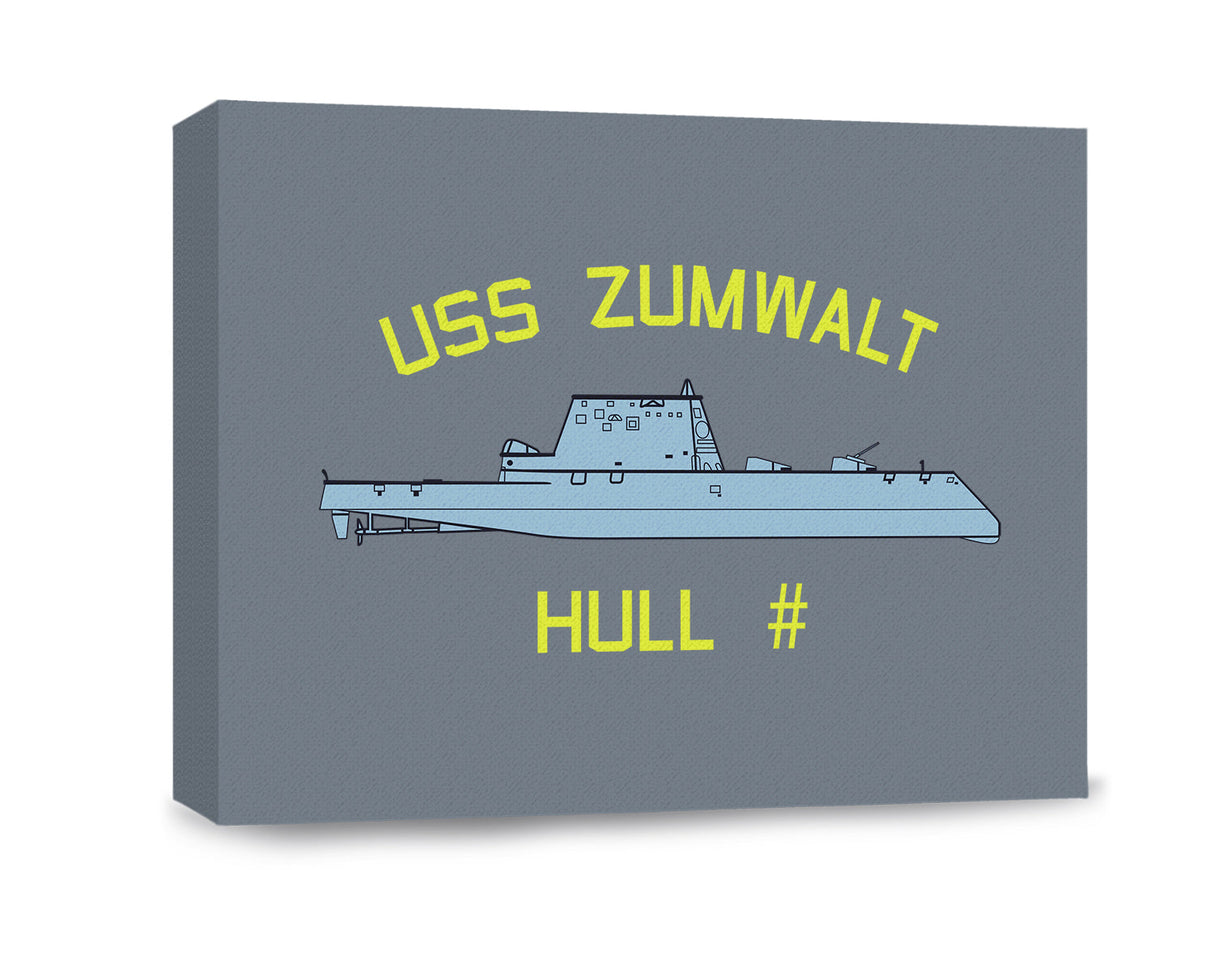 Customizable Navy Ship Class Wrapped Canvas Canvas Prints CGW.0082.GY