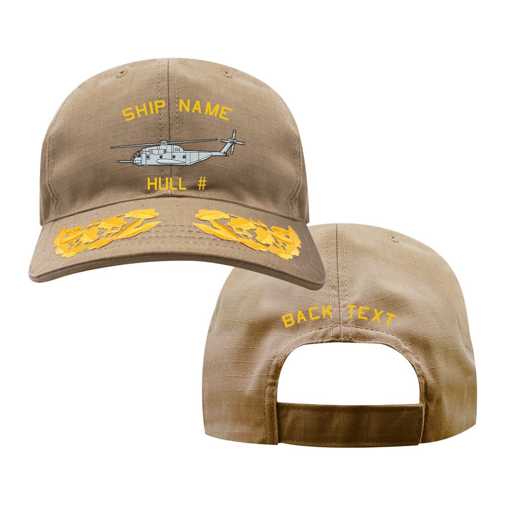 US Navy Custom Ship Cap - Coyote - CH-53E Super Stallion Hats and Caps CH-53E.COY.ADMIRAL