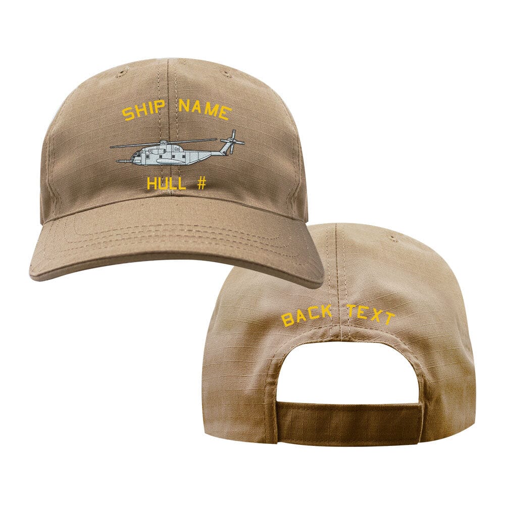 US Navy Custom Ship Cap - Coyote - CH-53E Super Stallion Hats and Caps CH-53E.COY