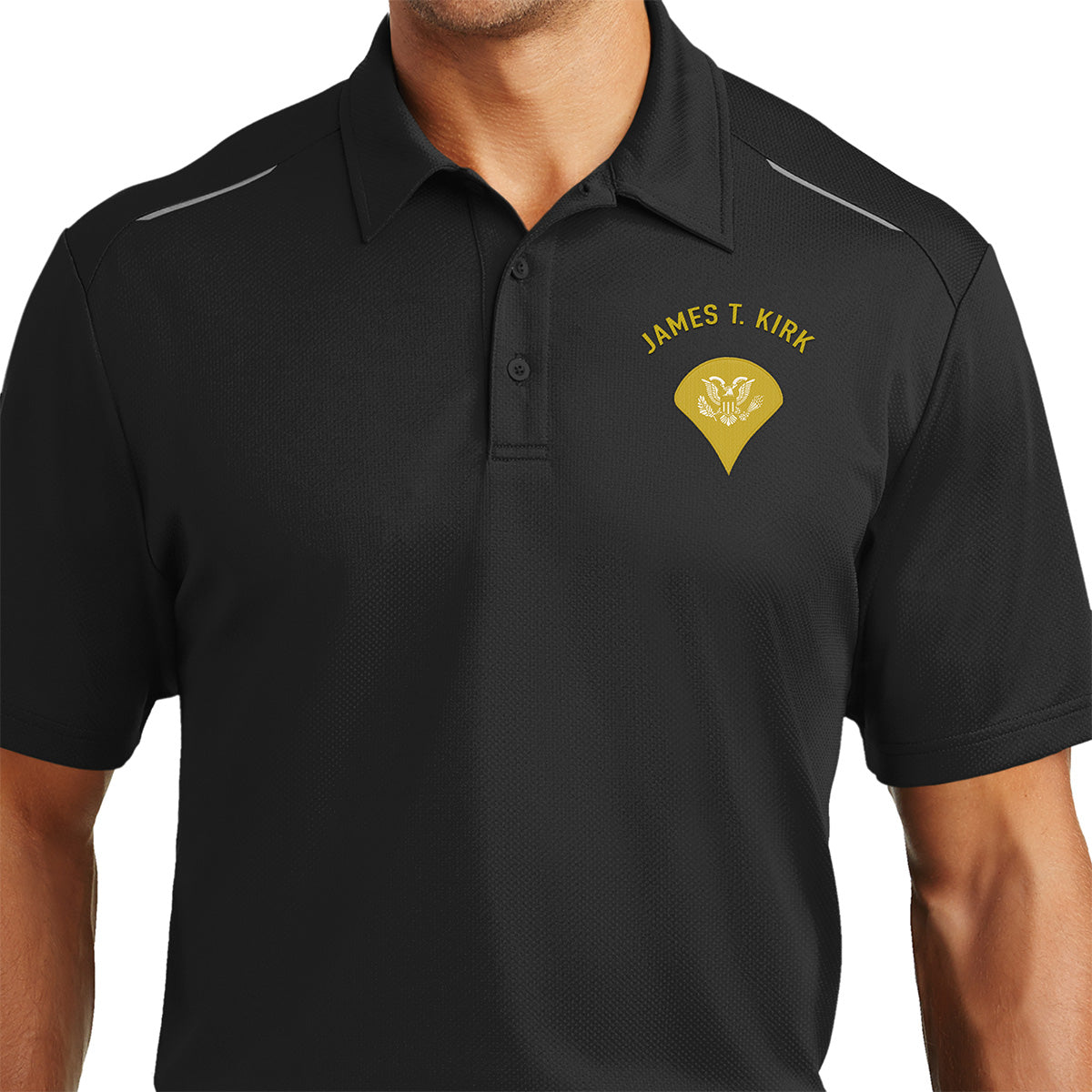 Army Enlisted Rank Custom Performance Golf Polo Shirts Small.Black.Specialist