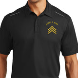 Army Enlisted Rank Custom Performance Golf Polo Shirts Small.Black.Sergeant