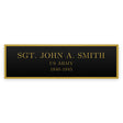 Engraving Plate - Black on Brass 1.5" x 5" Shadow Boxes, Display Cases, and Presentation Cases 