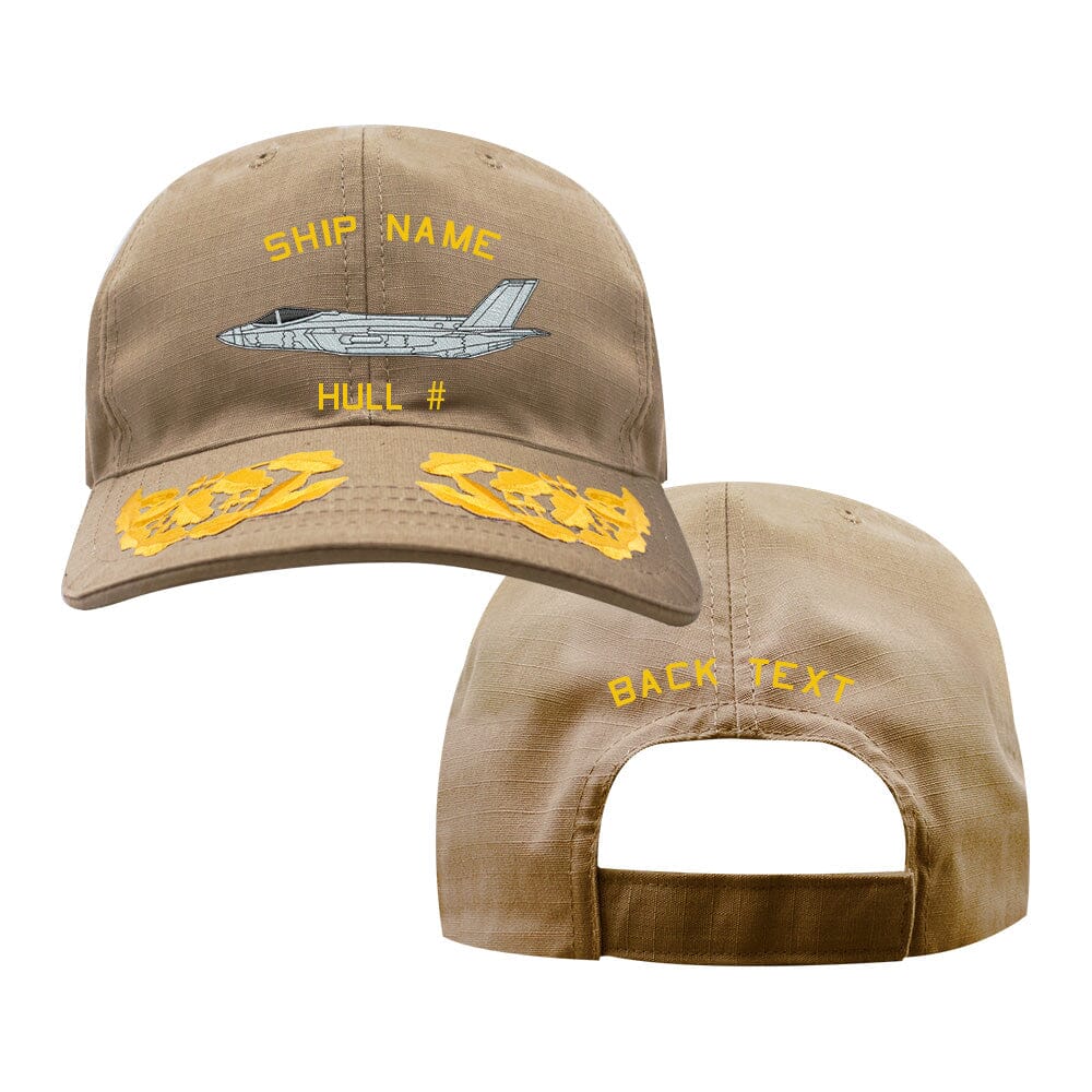 US Navy Custom Ship Cap - Coyote - F-35c Hats and Caps F-35C.COY.ADMIRAL