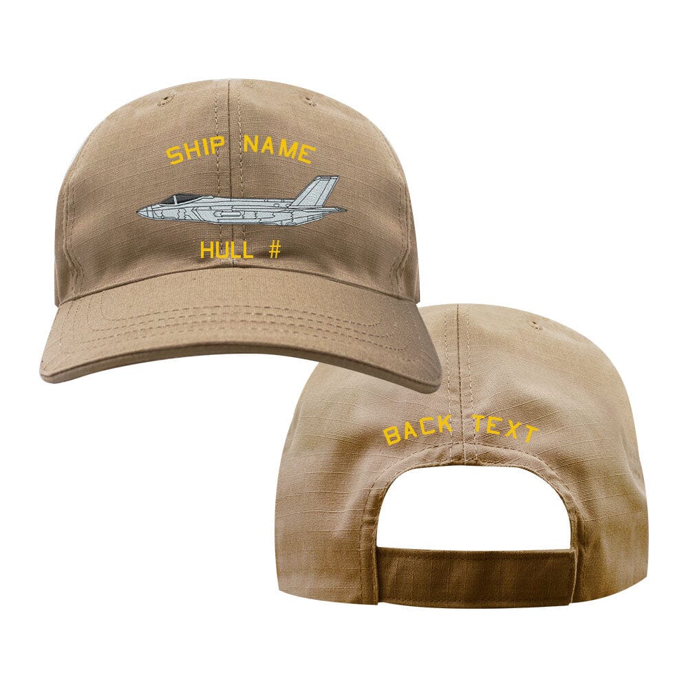 US Navy Custom Ship Cap - Coyote - F-35c Hats and Caps F-35C.COY