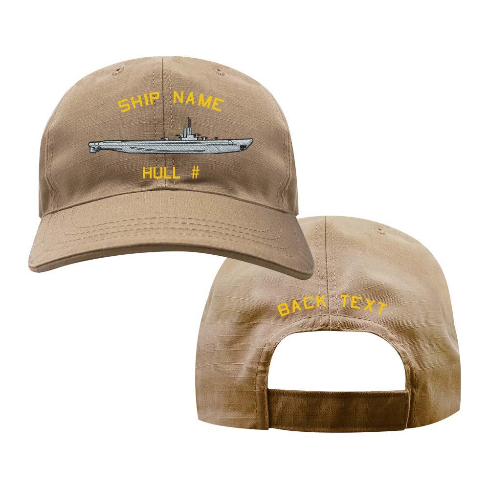 US Navy Custom Ship Cap - Coyote - Gato Class Submarine Hats and Caps 