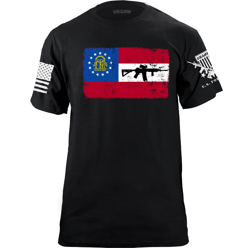 Georgia M4 Flag T-Shirt Shirts YFS.8.003.1.BKT.1