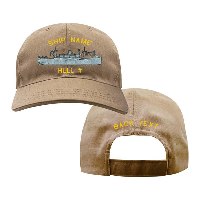 US Navy Custom Ship Cap - Coyote - Harris Class Attack Transport Hats and Caps 