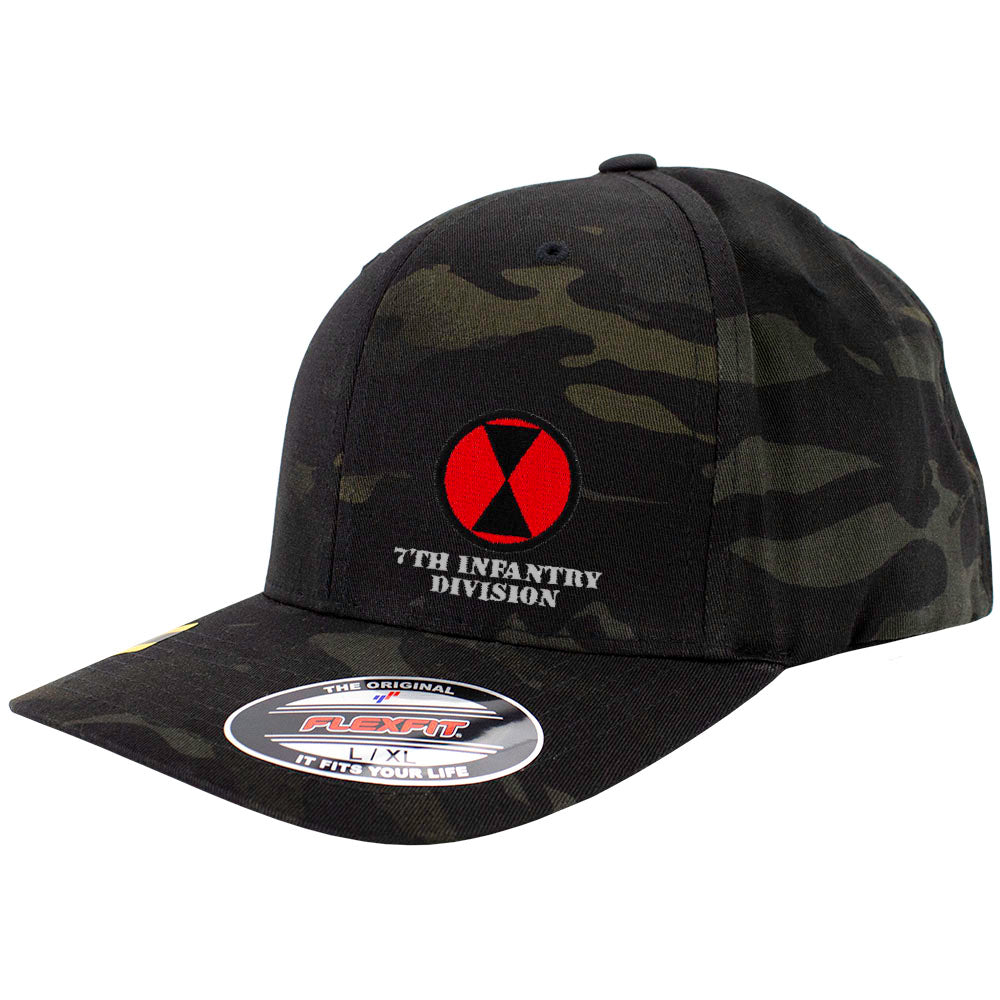 7th Infantry Division FlexFit Caps - Multicam Hats and Caps Hat.0594S