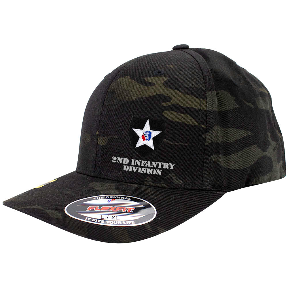 2nd Infantry Division FlexFit Caps - Multicam Hats and Caps Hat.0597S